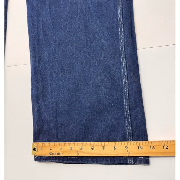 Dickies Denim Bib Overalls Workwear Jeans Mens 40 X 31 Blue Straight Leg - Picture 7 of 10